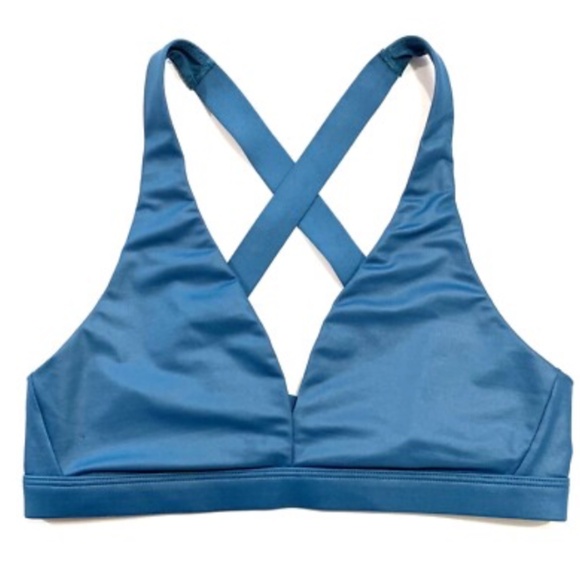 L | NWOT Blue Sports Bra - Picture 1 of 4